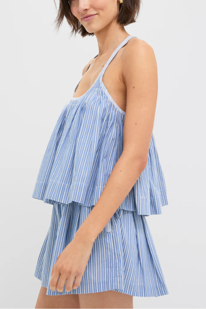 Sea Helmi Striped Shirting Tank Top