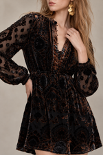 Hale Bob Apricity V-Neck Mini Dress