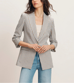 Veronica Beard Clayton Gingham Dickey Jacket in Acorn Multi 