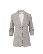 Veronica Beard Clayton Gingham Dickey Jacket in Acorn Multi