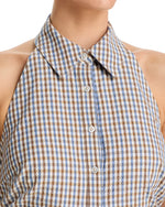 Veronica Beard Mackey Halter Dress in Acorn Multi