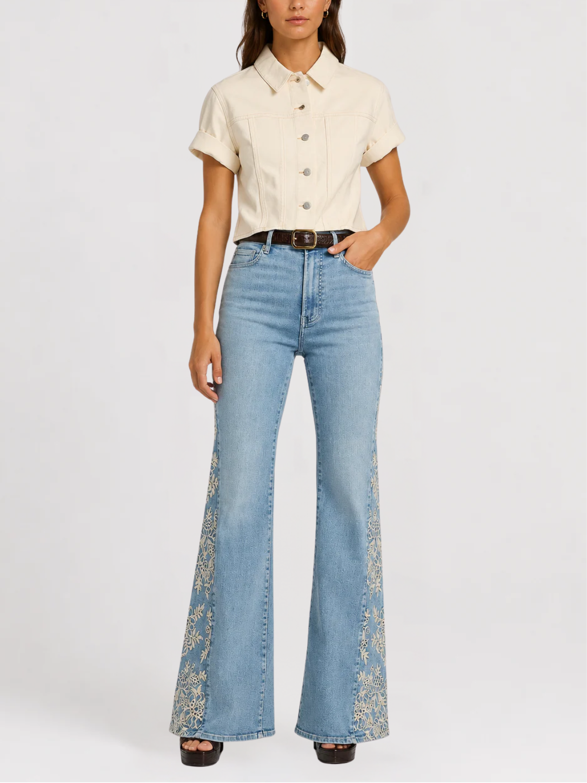 Veronica Beard Malcom S/S Cropped Denim Jacket_J2603D140190EC