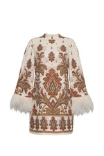 Cara Cara Vida Feather Trim Dress