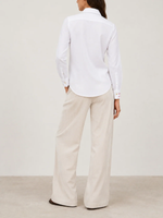 Vilagallo Herringbone Shirt With Heart Embroidery_33756