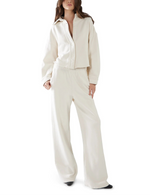 Les Tian Alison Oversized Crop Button Up Jacket
