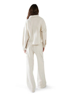 Les Tian Alison Oversized Crop Button Up Jacket