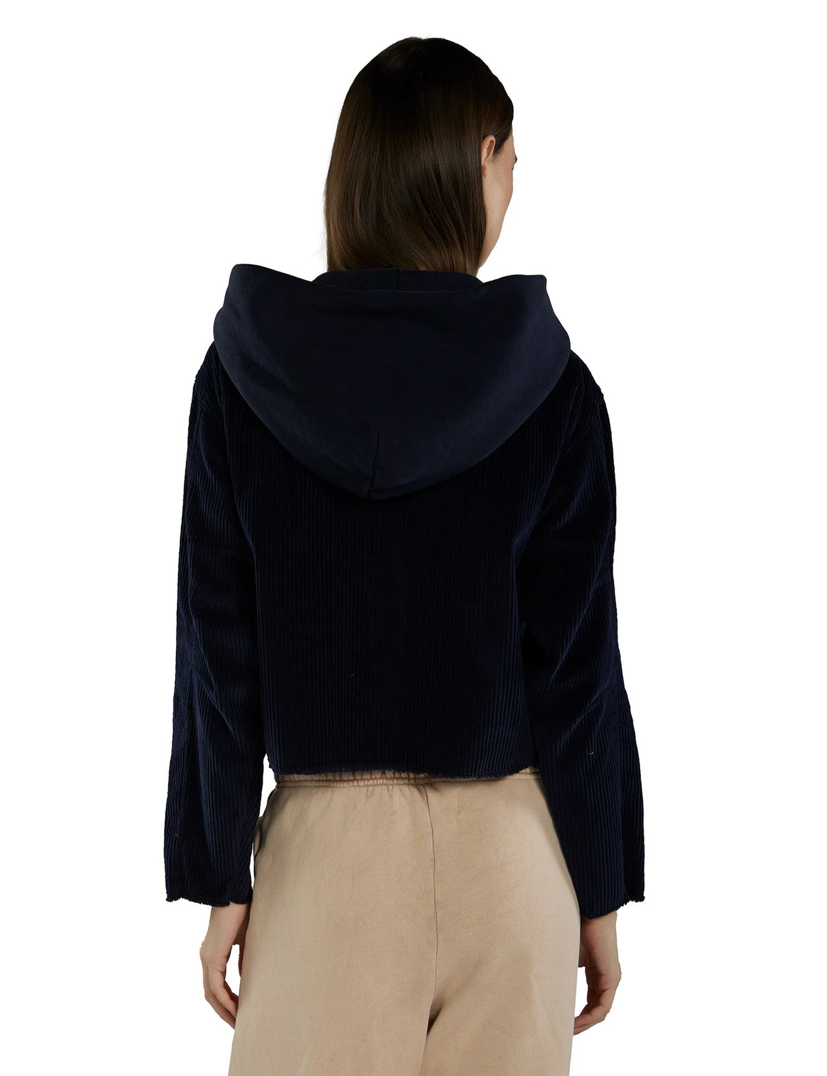 Les Tian Rosa Raw Zip Hoodie