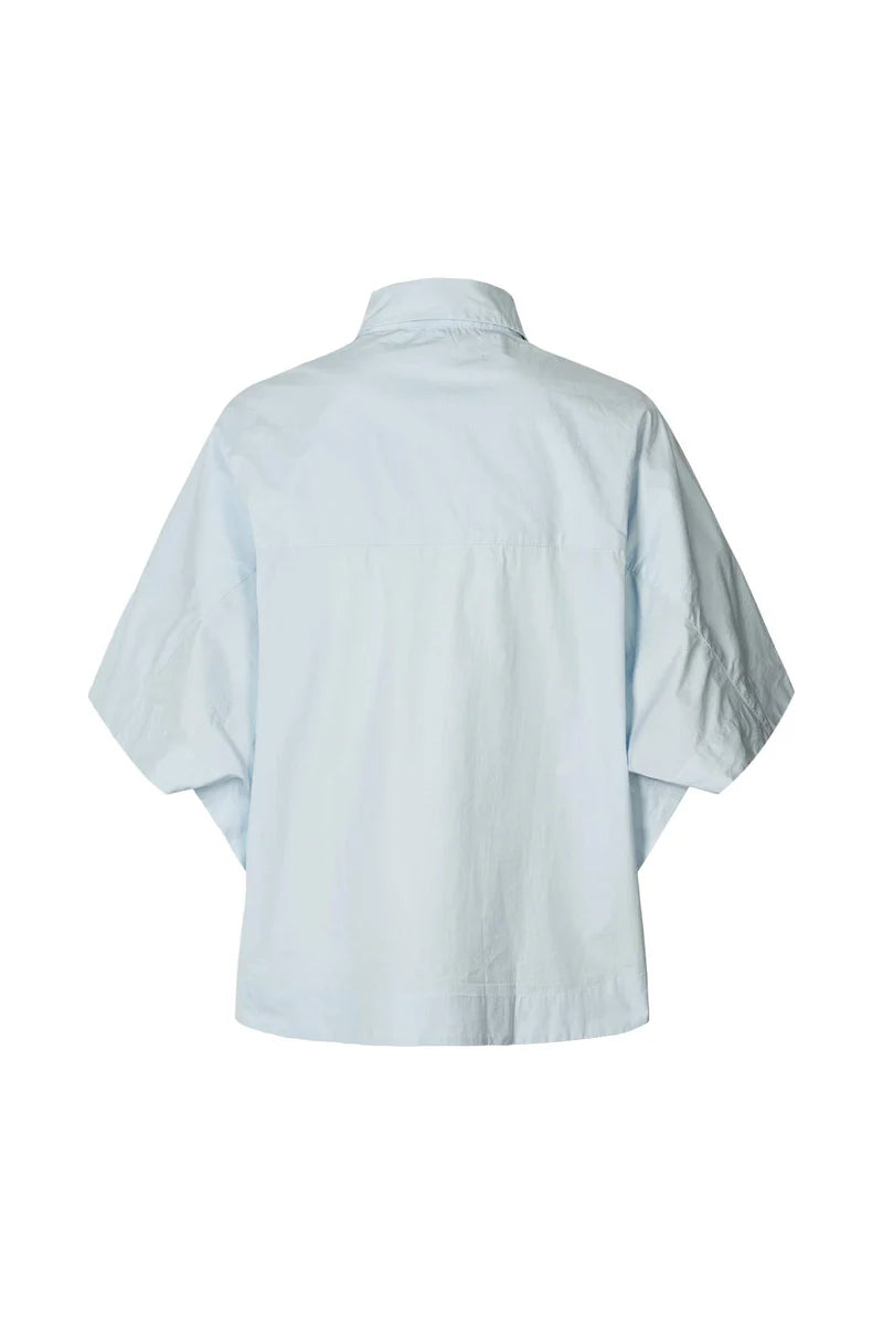 Rabens Saloner Berte Poplin Curved Hem Shirt