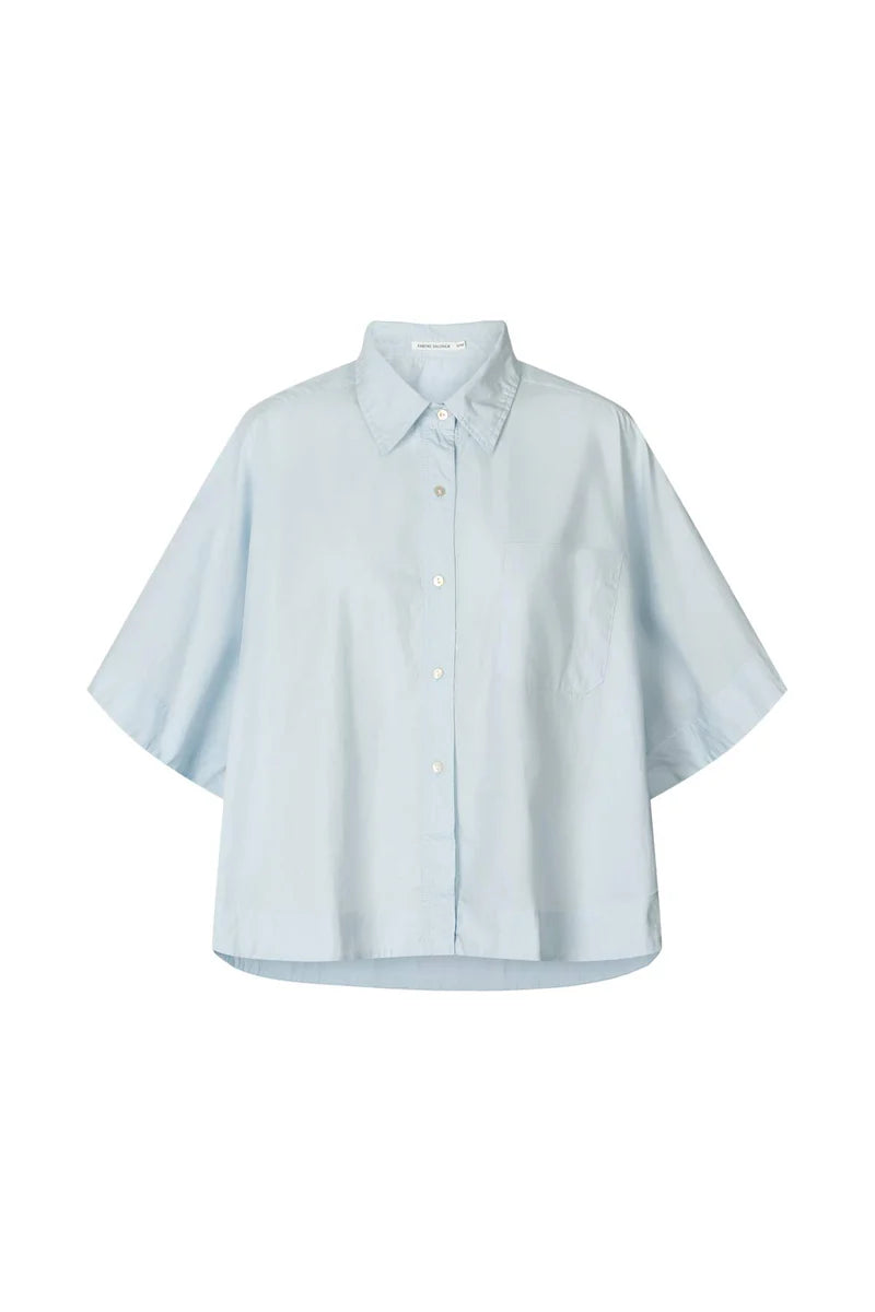 Rabens Saloner Berte Poplin Curved Hem Shirt