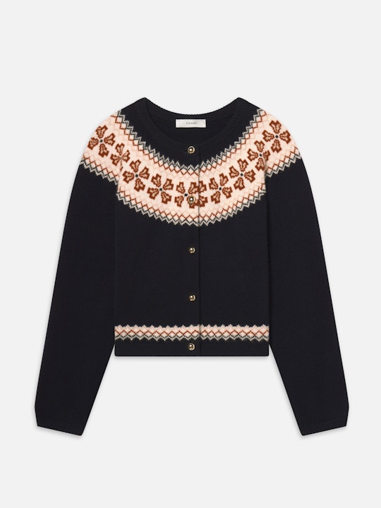 Frame The Cashmere Fairisle Cardigan