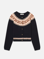 Frame The Cashmere Fairisle Cardigan