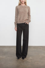 Enza Costa Long Hair Cashmere Crew Neck Sweater