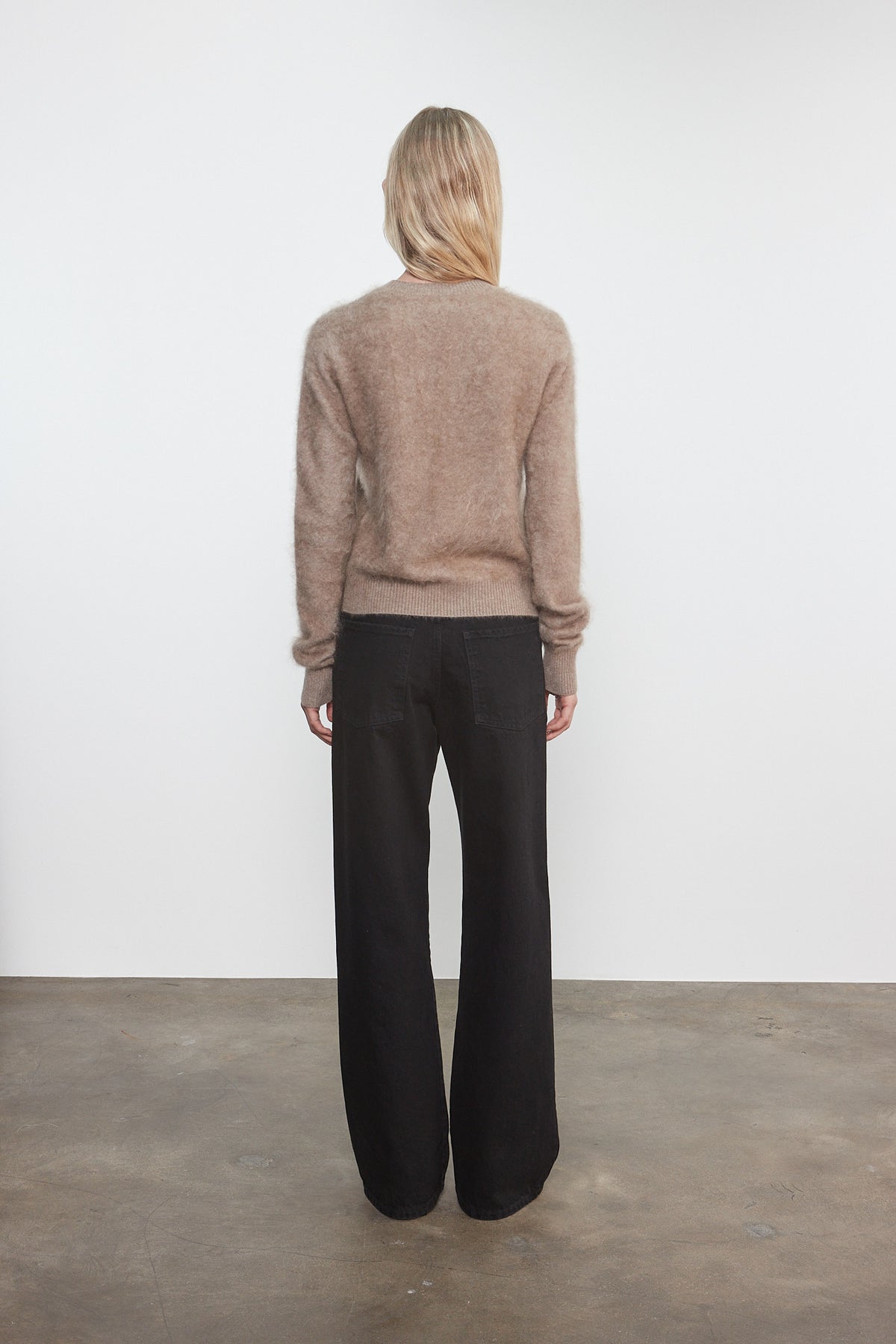 Enza Costa Long Hair Cashmere Crew Neck Sweater