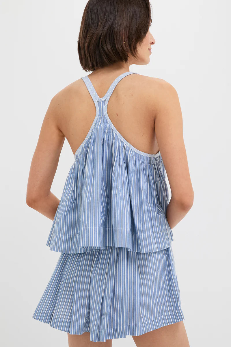 Sea Helmi Striped Shirting Tank Top