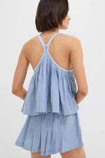 Sea Helmi Striped Shirting Tank Top