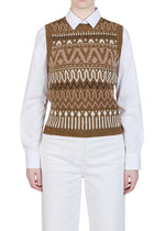 Purotatto Round Neck Knit Vest