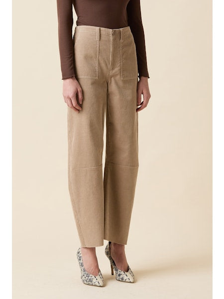 Le Jean Corduroy Utility Soft Barrel Jeans