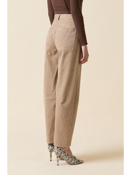 Le Jean Corduroy Utility Soft Barrel Jeans