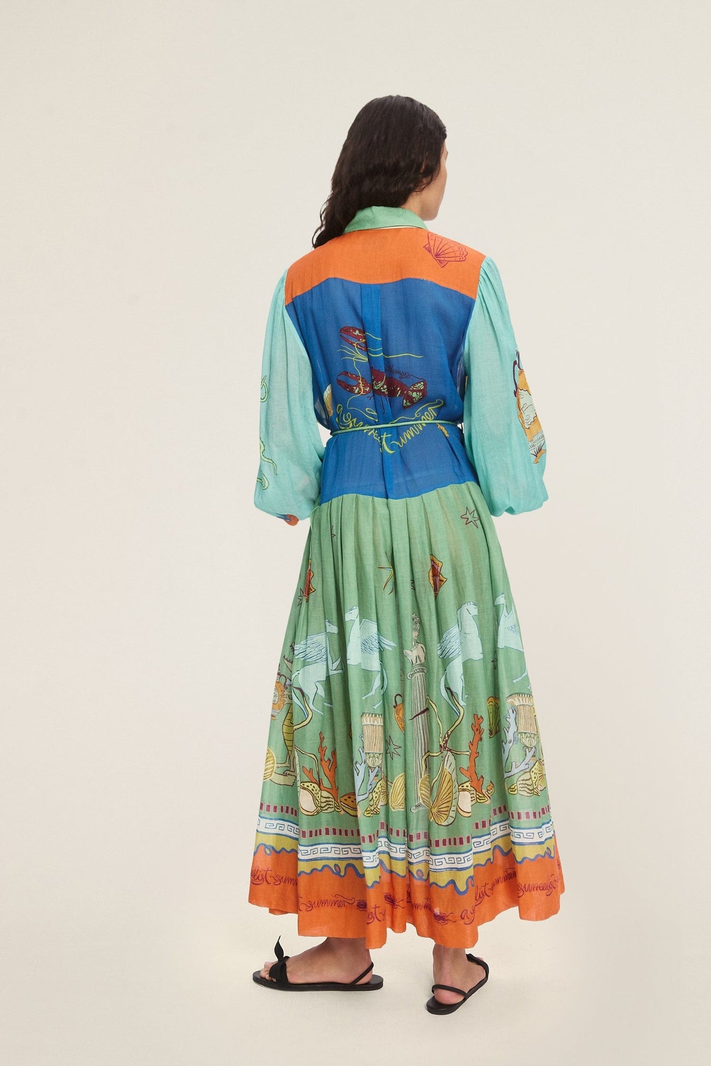 Alemais Surrealist Ramie Shirtdress