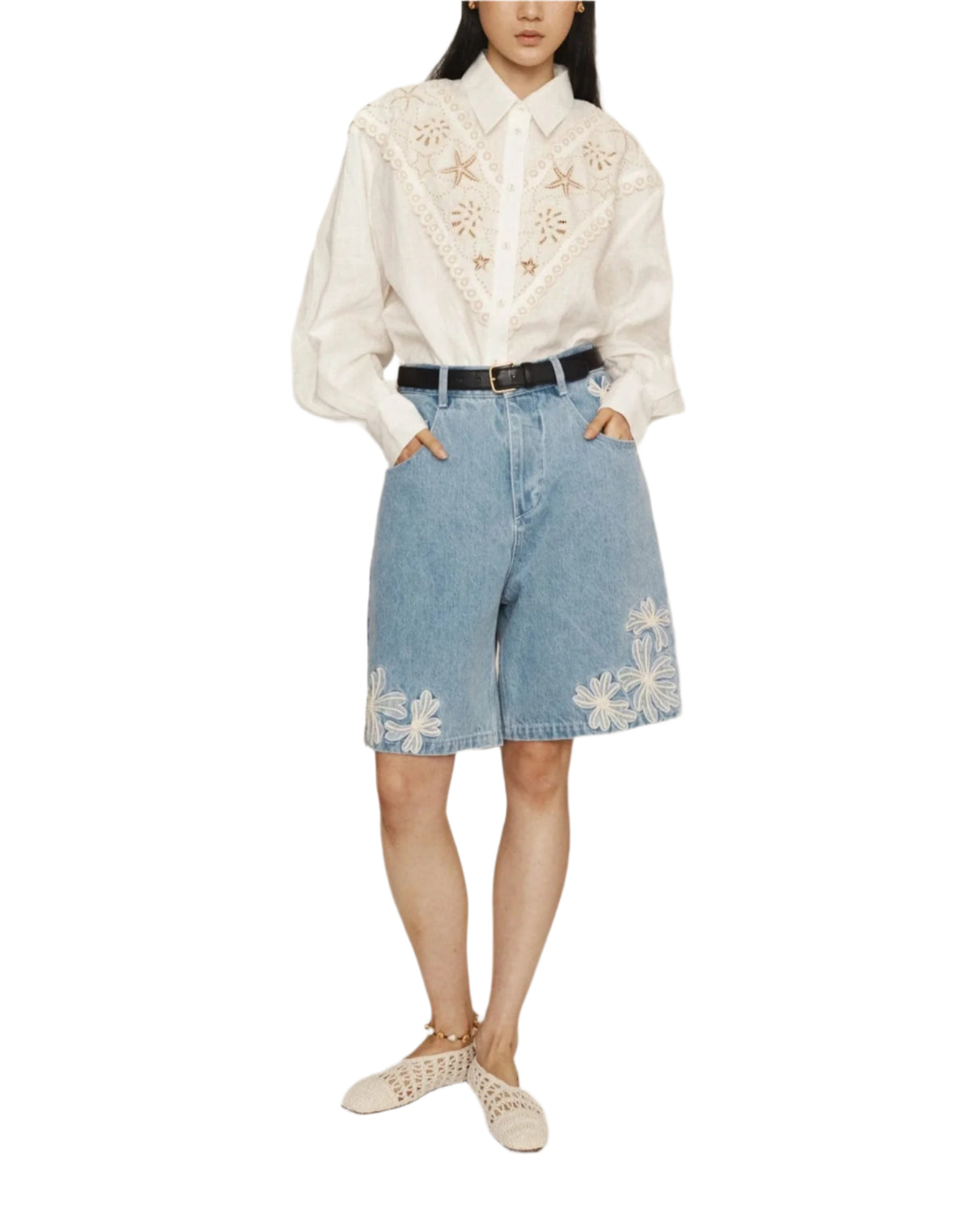 Alemais Charlene Denim Shorts
