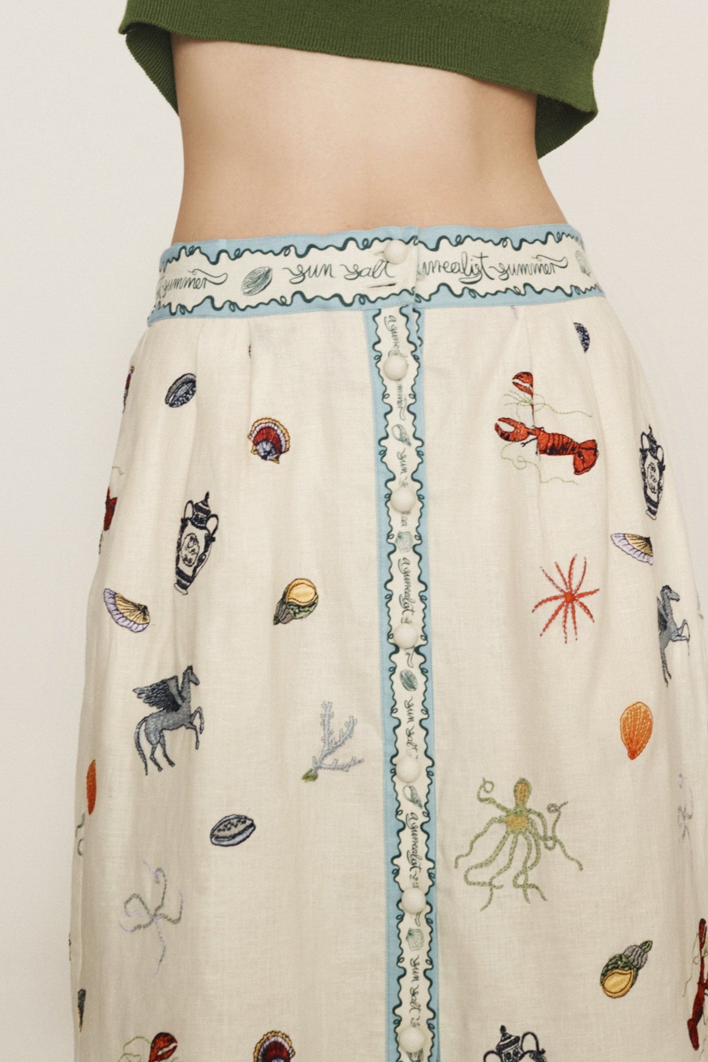 Alemais Sandy Embroidered Skirt