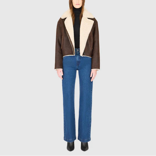 Hiso Ts Aria Reversible Shearling Moto Jacket