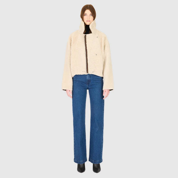 Hiso Ts Aria Reversible Shearling Moto Jacket