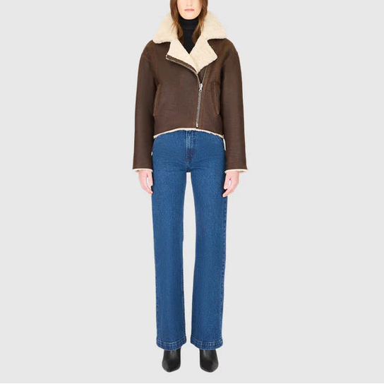 Hiso Ts Aria Reversible Shearling Moto Jacket