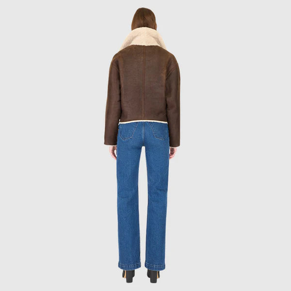 Hiso Ts Aria Reversible Shearling Moto Jacket