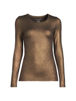 Majestic Filatures Soft Touch Metallic L/S Crewneck Sweater