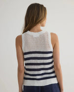 Bella Dahl Sleeveless Crew Neck Stripe Tank