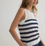 Bella Dahl Sleeveless Crew Neck Stripe Tank