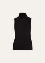 Majestic Soft Touch Sleeveless Turtleneck Top