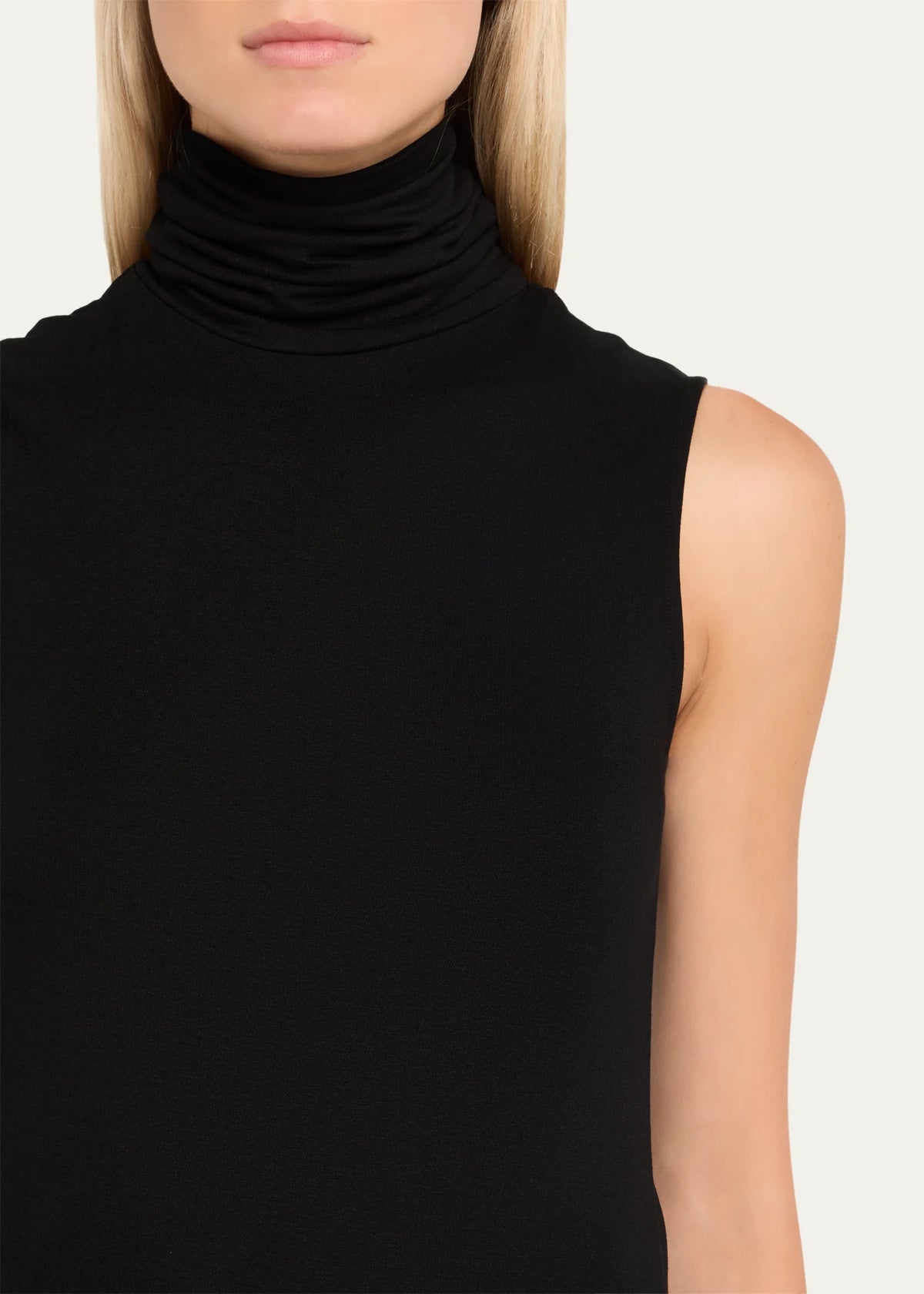 Majestic Soft Touch Sleeveless Turtleneck Top