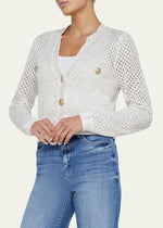 Lagence Blanca Sequin Crop Cardi