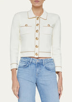 Lagence Neo Cont Trim Crop Cardi
