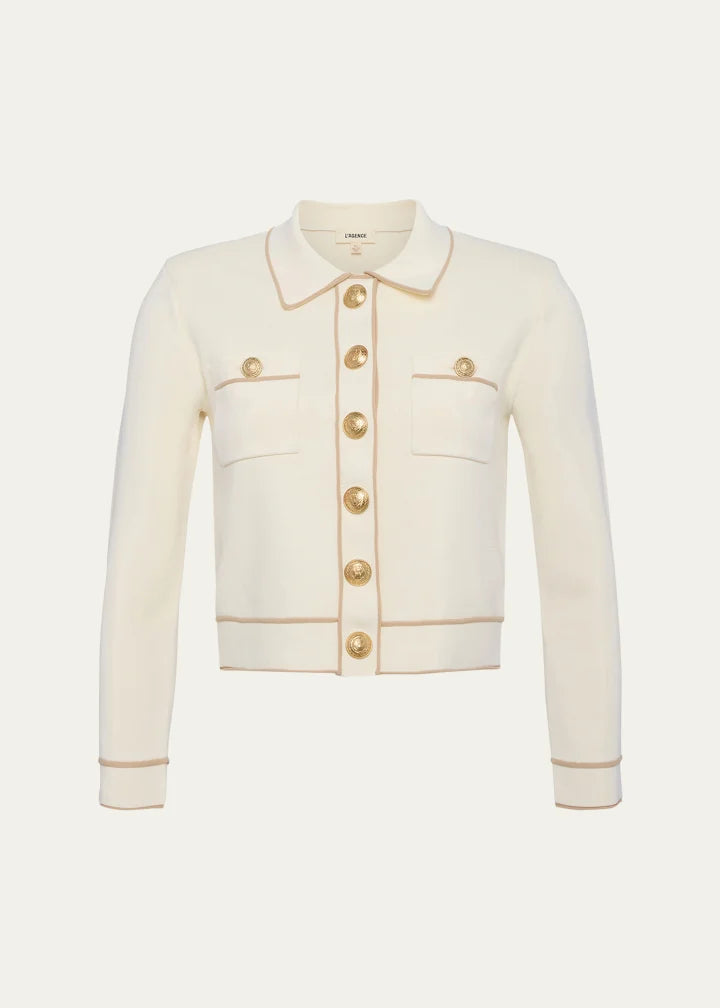Lagence Neo Cont Trim Crop Cardi