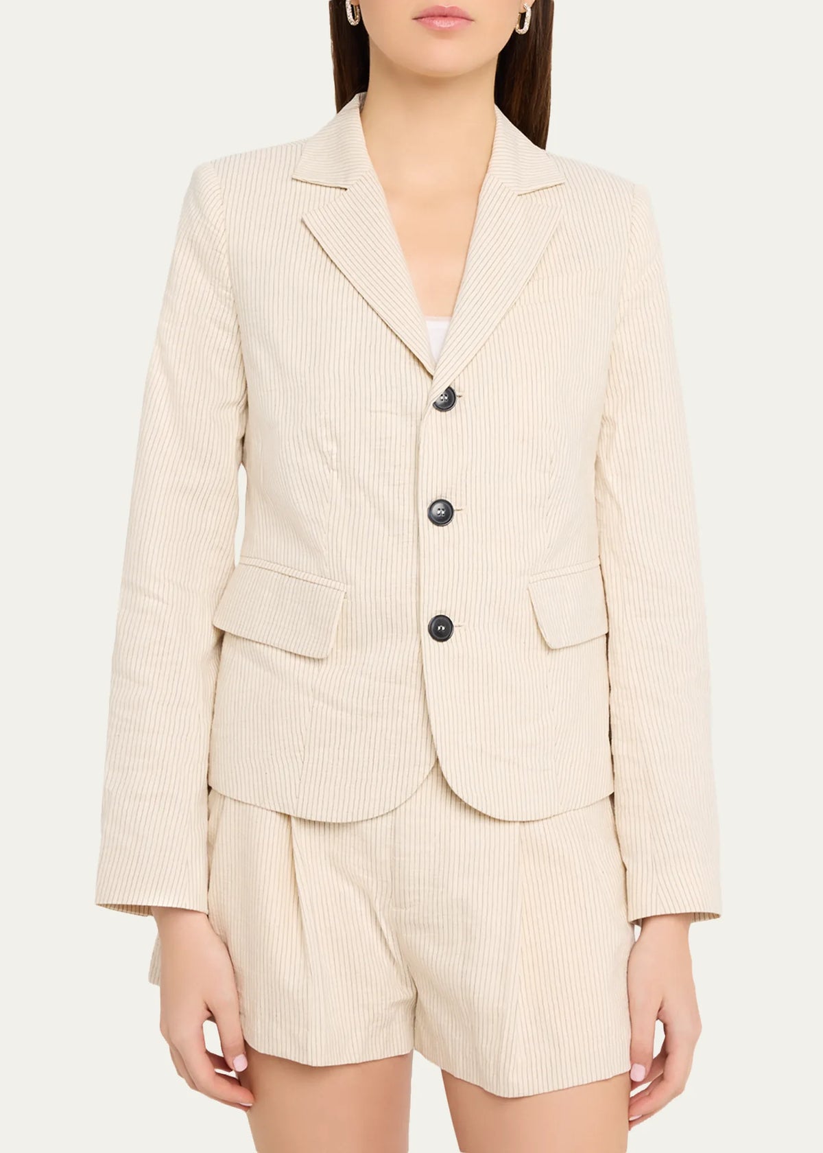 Frame The Striped Smart Blazer