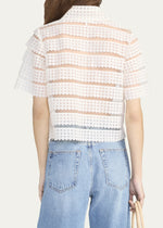 Frame The Lattice Crochet Blouse