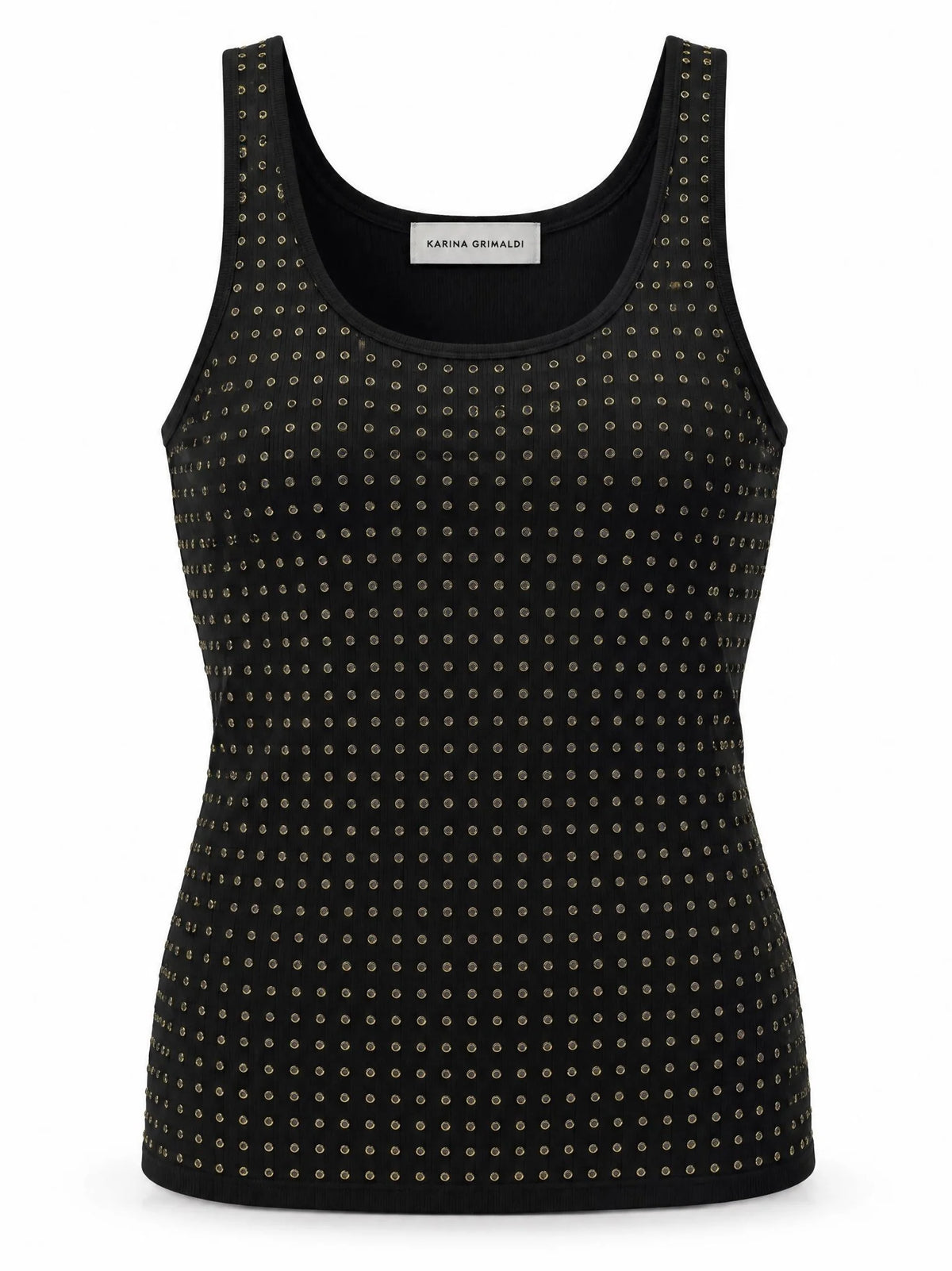 Karina Grimaldi Bowie Embellished Knit Tank