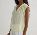 Bella Dahl Shirred Pullover With Cap Sleeve