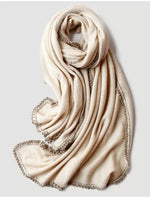 Roberta Bianca Hand Finished Cashmere Scarf