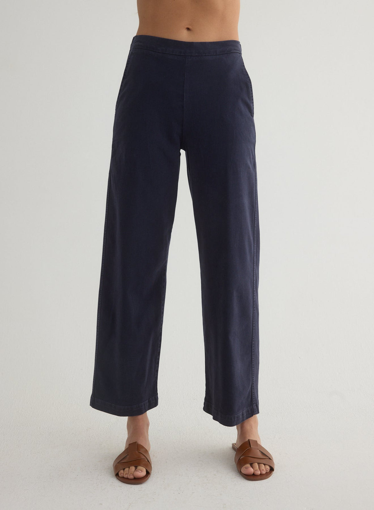 Bella Dahl Clean Front Wide Leg Crop Pants
