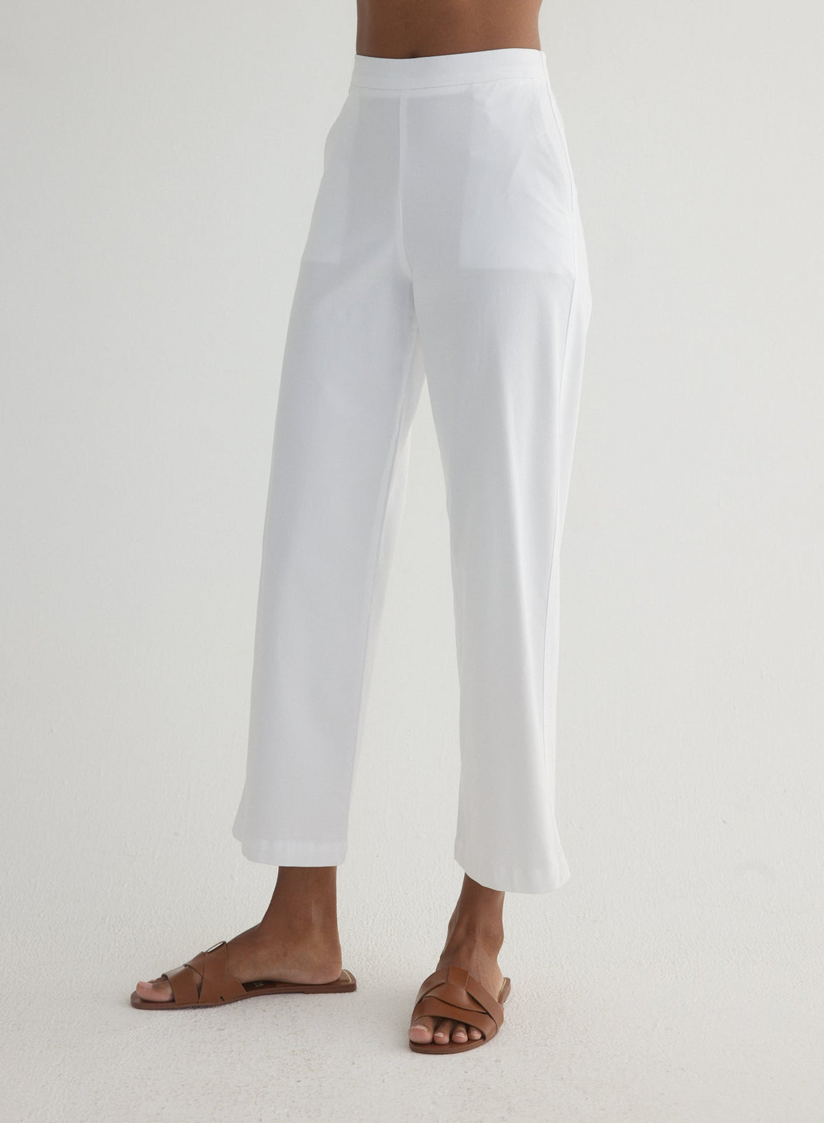 Bella Dahl Clean Front Wide Leg Crop Pants