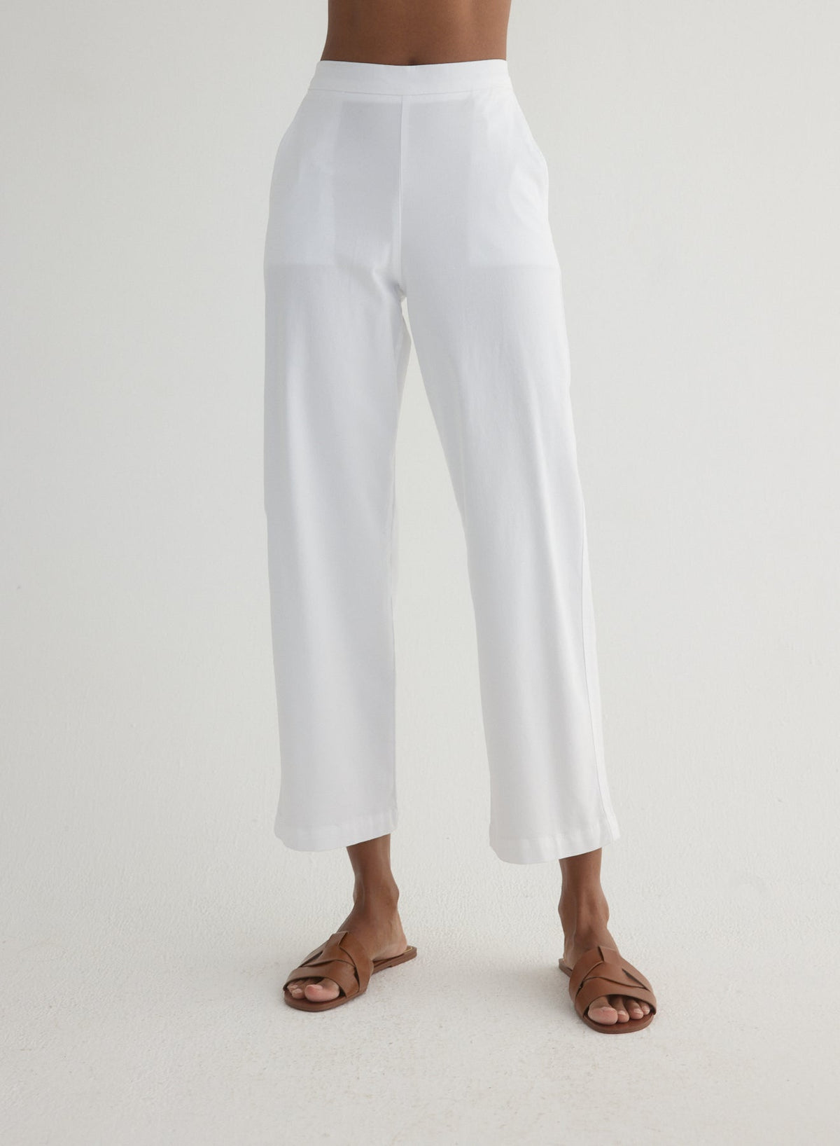 Bella Dahl Clean Front Wide Leg Crop Pants
