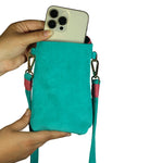 Carlos Falchi Suede Cell Phone Butterfly Bag