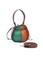 Carlos Falchi Mini Bucket Pouch Leather Bag_CF801-PH