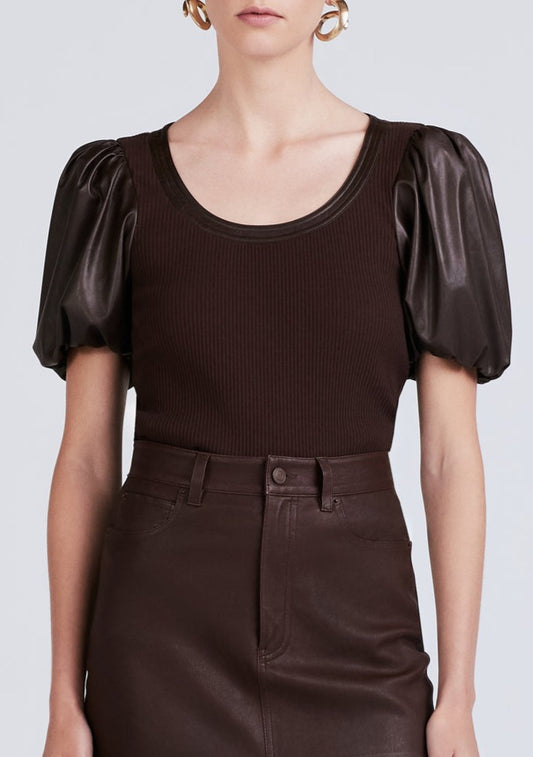 Derek Lam Willa Ballon Sleeve Top