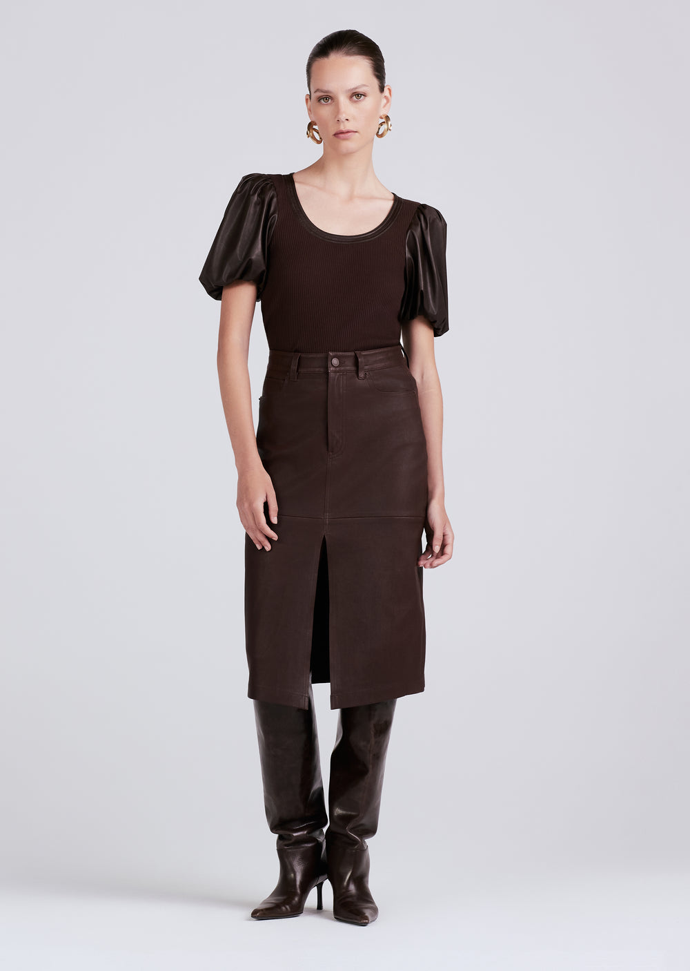 Derek Lam Willa Ballon Sleeve Top