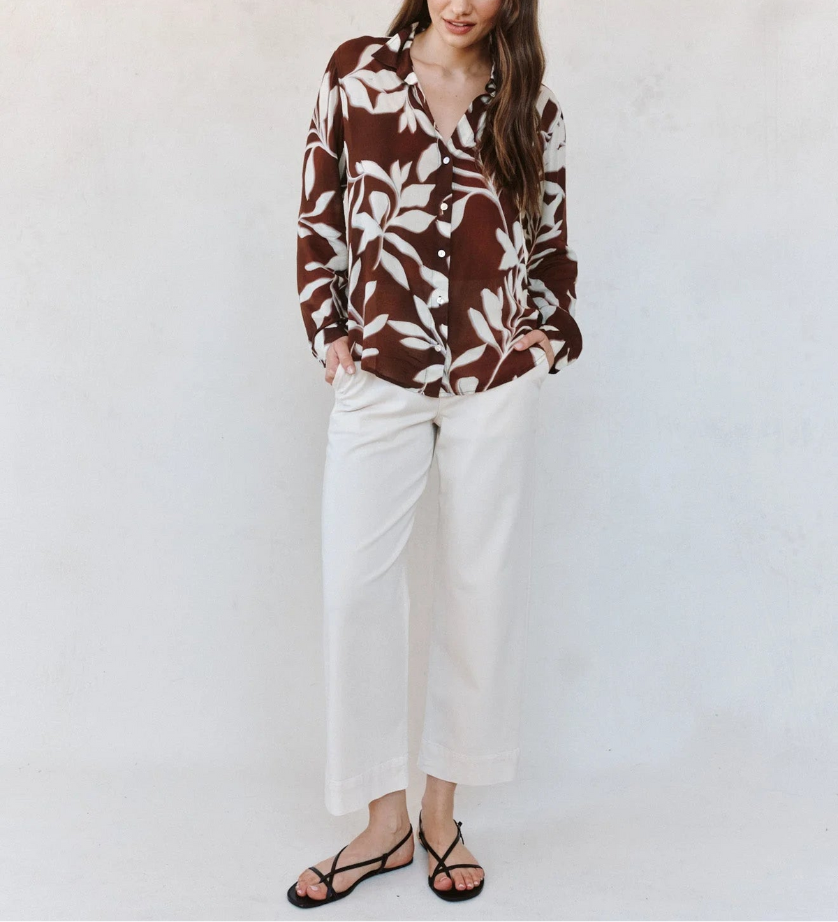 Bella Dahl Classic Button Down Printed Shirt